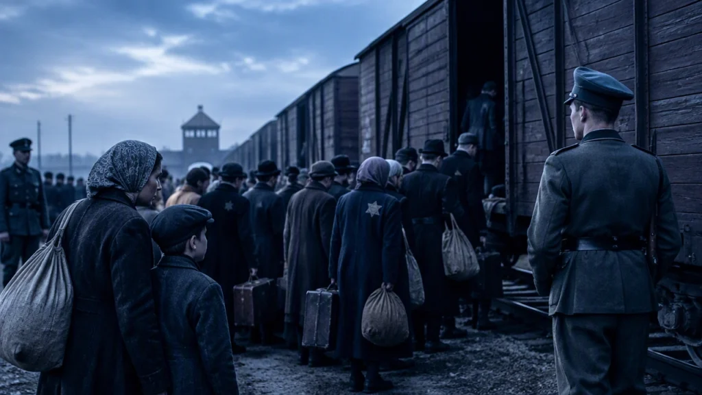 arrival at sobibor station